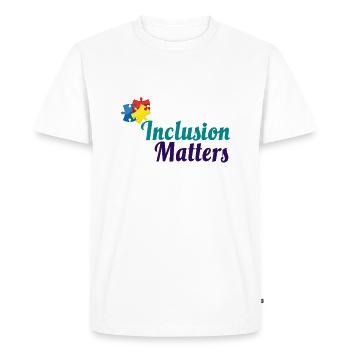 Casse-tête de l’inclusion - T-shirt Premium bio Homme - blanc - Devant - Nico (187cm)