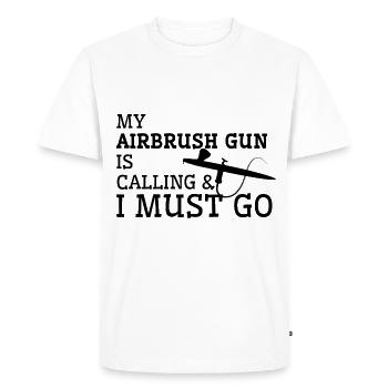 Laveur de peinture Airbrushen Aérographe - T-shirt Premium bio Homme - blanc - Devant - Nico (187cm)