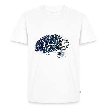 Brain - Men's Premium Organic T-Shirt - white - Front - Nico (187cm)