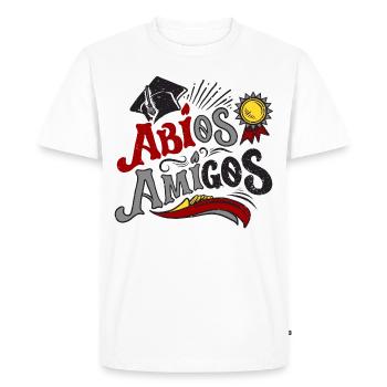 ABIOS AMIGOS. High School. graduation - Men's Premium Organic T-Shirt - white - Front - Nico (187cm)