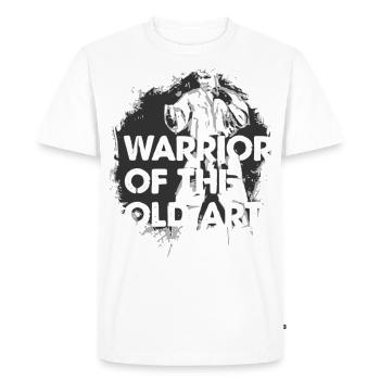 2reborn warrior of old style karate kickboxen mma - Men's Premium Organic T-Shirt - white - Front - Nico (187cm)