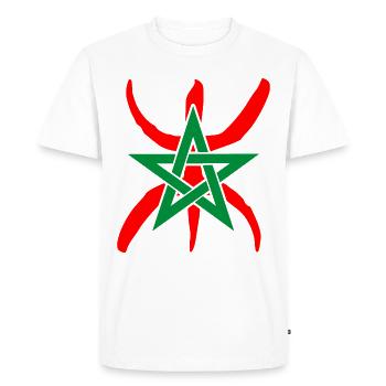 Maroc Amazigh - T-shirt Premium bio Homme - blanc - Devant - Nico (187cm)