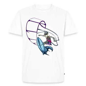 kitesurf - T-shirt Premium bio Homme - blanc - Devant - Nico (187cm)