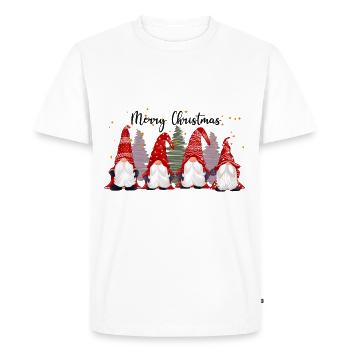 Gnome Joyeux Noël | Joyeux Noël elfes - T-shirt Premium bio Homme - blanc - Devant - Nico (187cm)