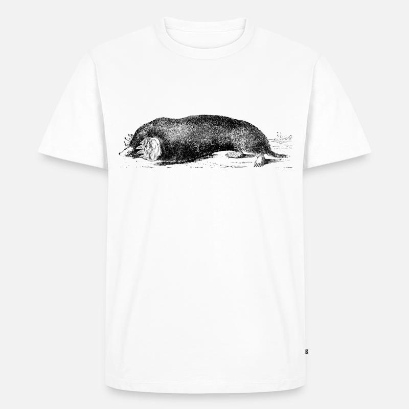 Maulwurf - Männer Premium Bio T-Shirt - Weiß