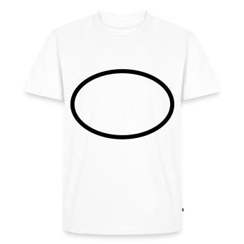 Oval circle geometry - Men's Premium Organic T-Shirt - white - Front - Nico (187cm)