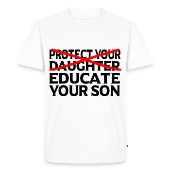Feminist Feminism Emancipation Gift - Men's Premium Organic T-Shirt - white - Front - Nico (187cm)