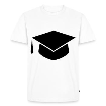 Doktorhut baccalauréat Master Abi chapeau de graduation - T-shirt Premium bio Homme - blanc - Devant - Nico (187cm)