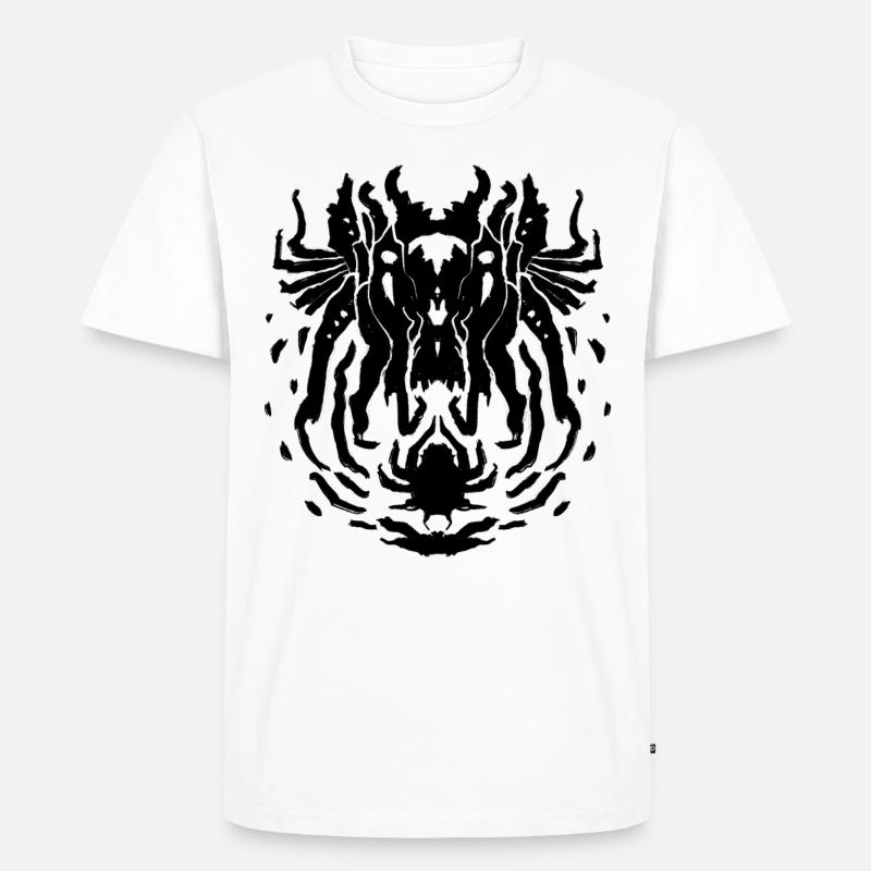 Cthulhu Rorschach Test - Männer Premium Bio T-Shirt - Weiß
