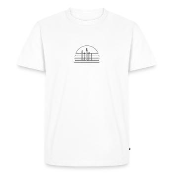 sunset blade-black and white - T-shirt Premium bio Homme - blanc - Devant - Nico (187cm)