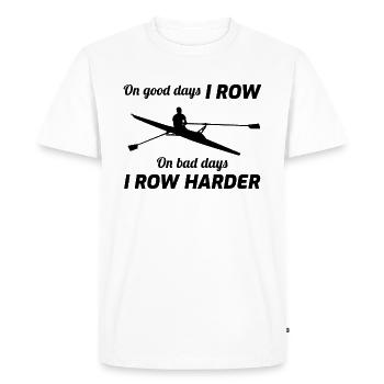 Crew Rowing Row Team Boat Oar Rower Funny Gift - Men's Premium Organic T-Shirt - white - Front - Nico (187cm)