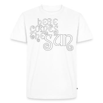 Voici le soleil - Blanc - T-shirt Premium bio Homme - blanc - Devant - Nico (187cm)