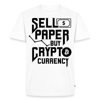 Cryptowährung Cryptowährung Trader Crypto cryptomonnaie - T-shirt Premium bio Homme - blanc - Devant - Nico (187cm)