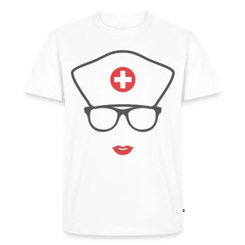Nurse Nurse Gift Birthday Funny - Men's Premium Organic T-Shirt - white - Front - Nico (187cm)