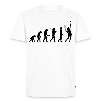 Vêtements pour joueurs de tennis Tennis Femmes Filles - T-shirt Premium bio Homme - blanc - Devant - Nico (187cm)