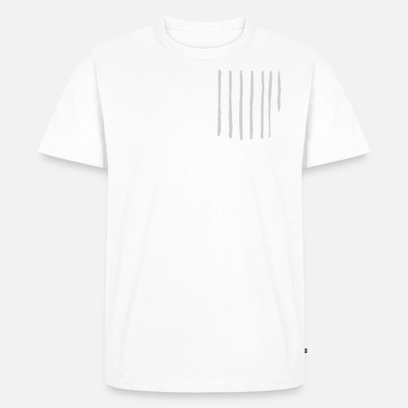 Stripe Pattern - Minimal Deco - Men's Premium Organic T-Shirt - white