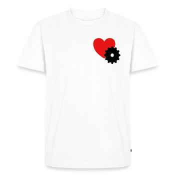 Heart and gear - Men's Premium Organic T-Shirt - white - Front - Nico (187cm)