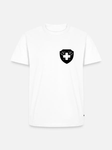 Swiss Fire Brigade inverted - Men's Premium Organic T-Shirt - white