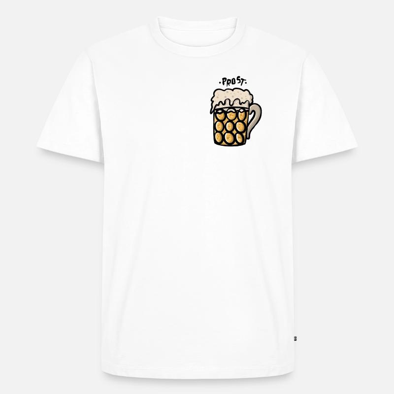 Bier - Männer Premium Bio T-Shirt - Weiß