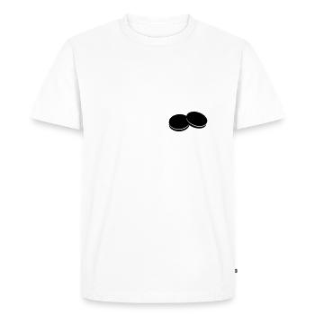 jeu de palet logo 19 - T-shirt Premium bio Homme - blanc - Devant - Nico (187cm)