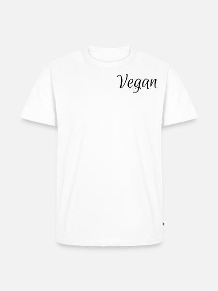 Vegan - Männer Premium Bio T-Shirt - Weiß