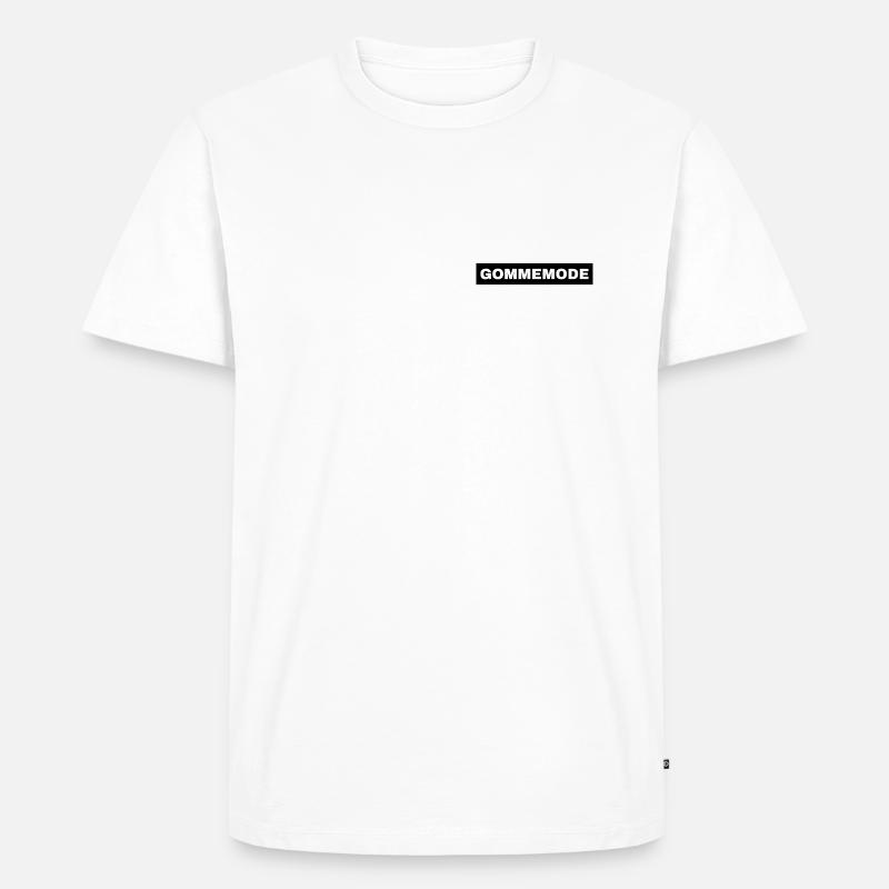 Gommemode Black - Männer Premium Bio T-Shirt - Weiß