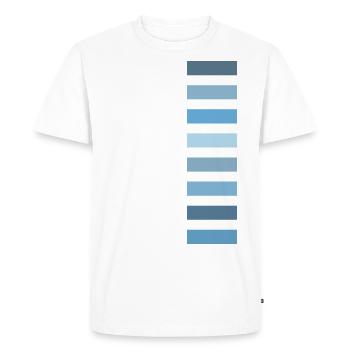 Nuances de bleu - T-shirt Premium bio Homme - blanc - Devant - Nico (187cm)