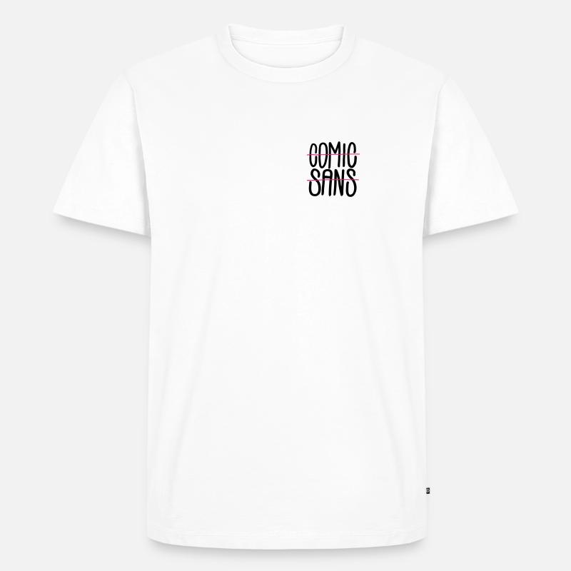 Comic Sans - Männer Premium Bio T-Shirt - Weiß