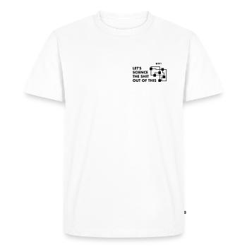 Let's Science the Shit out of this! - Men's Premium Organic T-Shirt - white - Front - Nico (187cm)