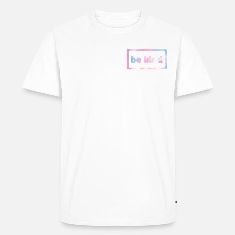 be kind - pink clouds - Männer Premium Bio T-Shirt - Weiß