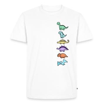 Cute Dinos - Men's Premium Organic T-Shirt - white - Front - Nico (187cm)
