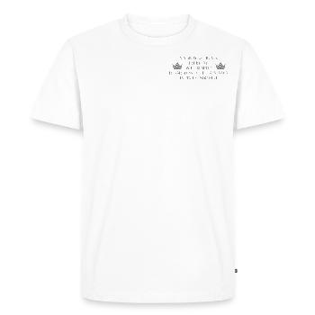 Puissant mais - T-shirt Premium bio Homme - blanc - Devant - Nico (187cm)