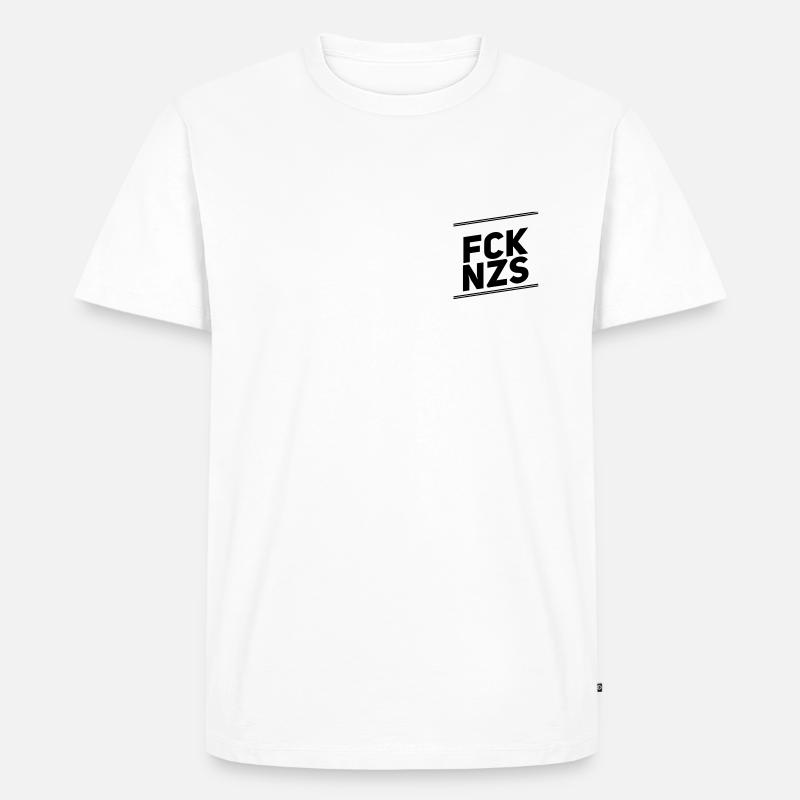FCK NZS - Männer Premium Bio T-Shirt - Weiß