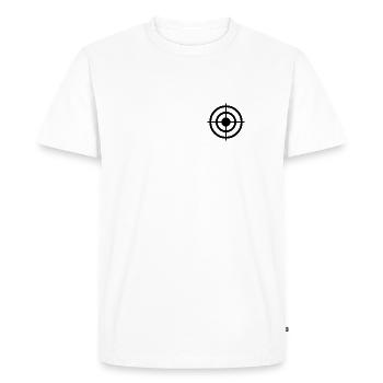 cible - T-shirt Premium bio Homme - blanc - Devant - Nico (187cm)