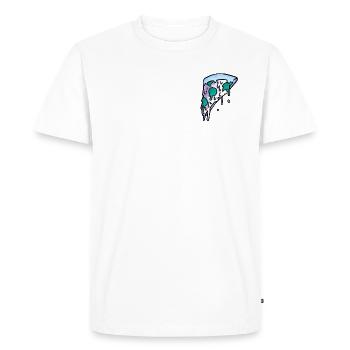 Invasion #001.5 Tidy pizza - Men's Premium Organic T-Shirt - white - Front - Nico (187cm)