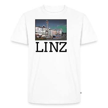 Art autriche, horizon, ville linz - T-shirt Premium bio Homme - blanc - Devant - Nico (187cm)