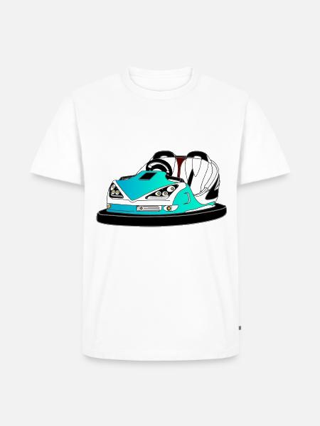 autoscooter Fahrgeschäft kirmes - Männer Premium Bio T-Shirt - Weiß