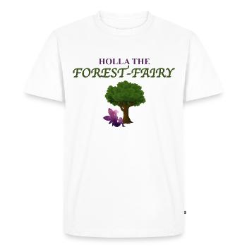 holla the forest fairy - Men's Premium Organic T-Shirt - white - Front - Nico (187cm)