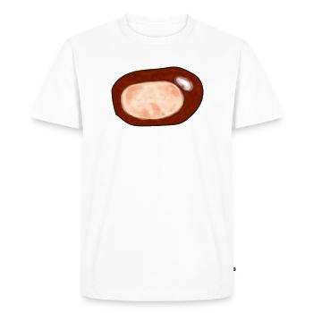 chestnut - Men's Premium Organic T-Shirt - white - Front - Nico (187cm)