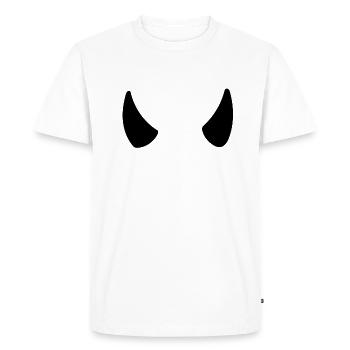 horns - Men's Premium Organic T-Shirt - white - Front - Nico (187cm)