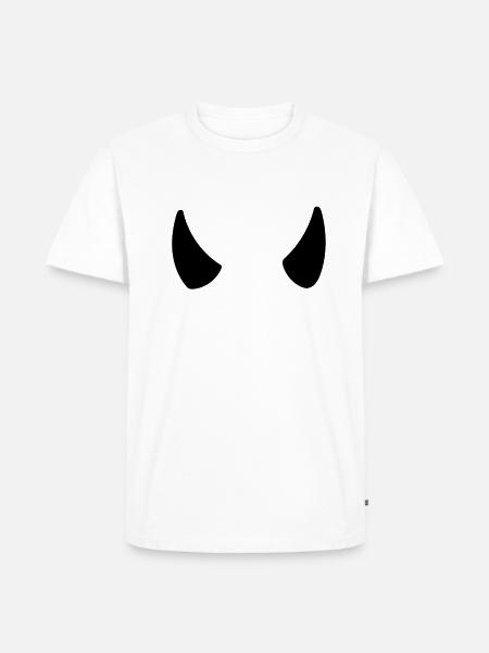 Hörner - Männer Premium Bio T-Shirt - Weiß