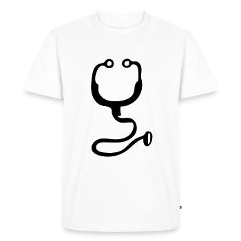 stéthoscope - T-shirt Premium bio Homme - blanc - Devant - Nico (187cm)