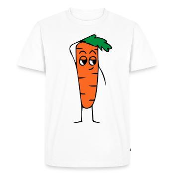 Carrot vegetable motif - Men's Premium Organic T-Shirt - white - Front - Nico (187cm)