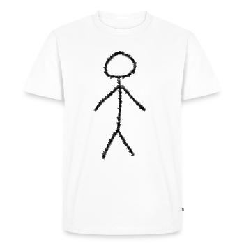 stick figure - Men's Premium Organic T-Shirt - white - Front - Nico (187cm)