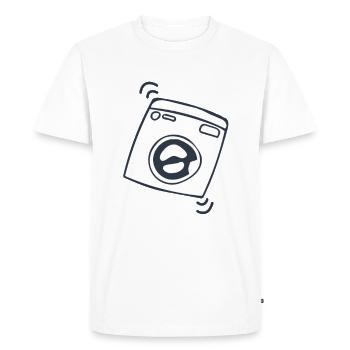 Washing machine - Men's Premium Organic T-Shirt - white - Front - Nico (187cm)