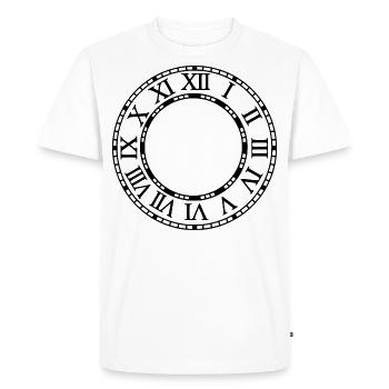 Horloge Chiffres romains - T-shirt Premium bio Homme - blanc - Devant - Nico (187cm)