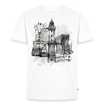Rostock Warnemünde Collage - Männer Premium Bio T-Shirt - Weiß - Vorne - Nico (187cm)
