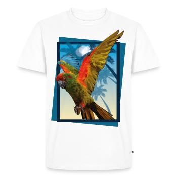 Red-fronted macaw - Men's Premium Organic T-Shirt - white - Front - Nico (187cm)