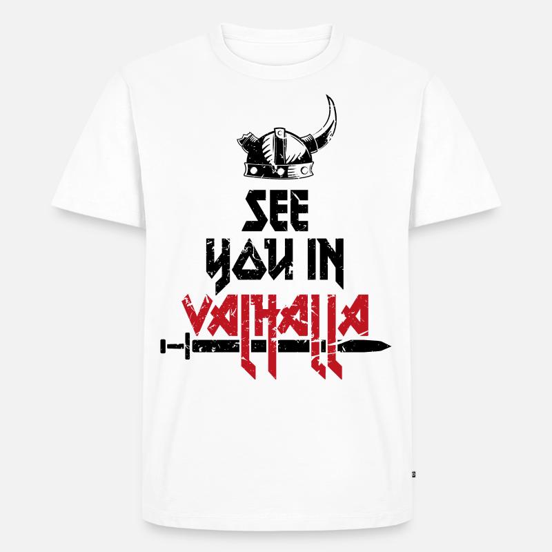 Valhalla Vikings Wikinger Assasin - Männer Premium Bio T-Shirt - Weiß