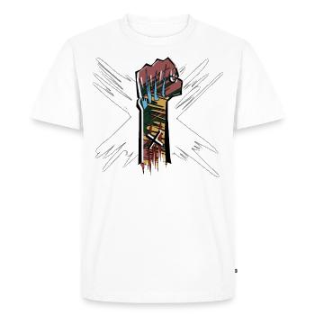 Friendships cross - Men's Premium Organic T-Shirt - white - Front - Nico (187cm)